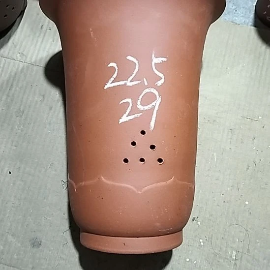 紫砂20CM（含）-50CM（不含）红泥莲花金钟微瑕一个