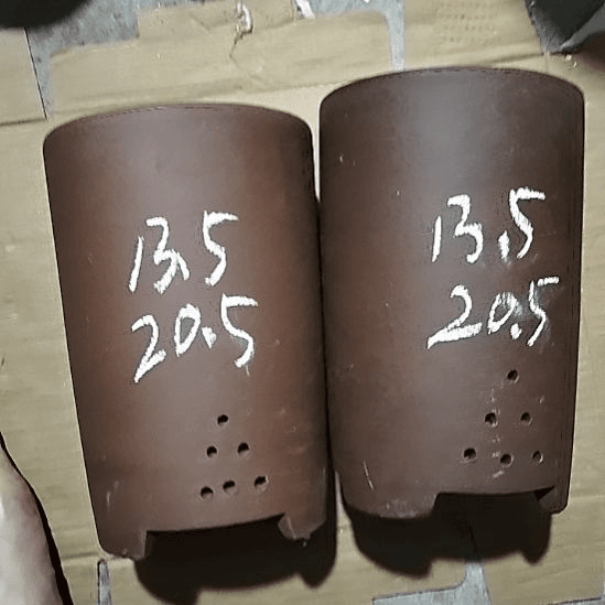 紫砂20CM（含）-50CM（不含）大笔筒两个微瑕