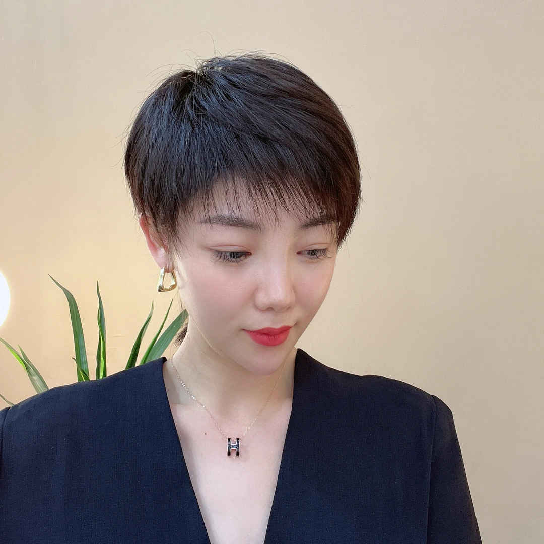 艾维—16×18全手织瑞士网递针旋轻薄短发片时尚自动手工