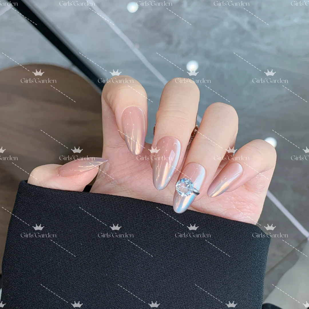 【一克拉】纯手工美甲穿戴甲轻奢高级气质猫眼钻款美甲