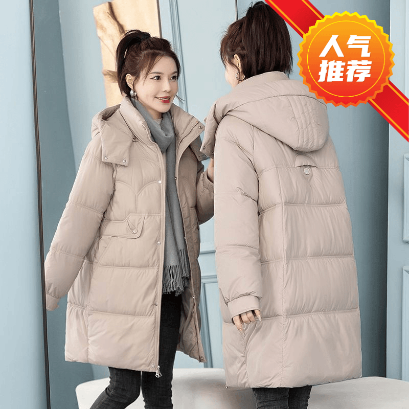 羽绒服羽绒棉服女中长款韩版宽松棉衣2023新款棉袄加厚冬棉服棉衣