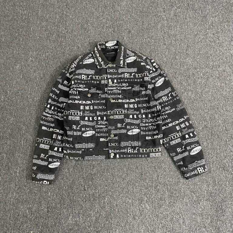 Balenciaga／巴黎世家电视节目满印牛仔外套／44码／99新／Sl000564