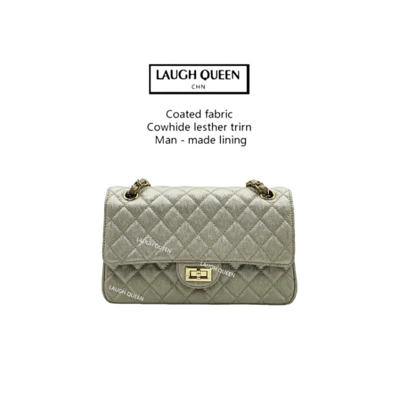 Laugh Queen手工打造真皮女士新款包酱淡金
