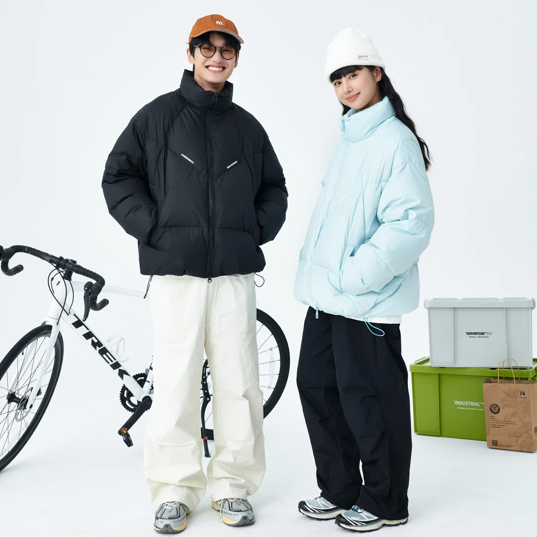 BLUEH 防风羽绒服时尚宽松保暖休闲羽绒外套0110