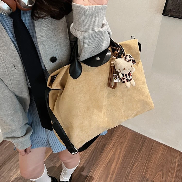 ins韩版冬季新款小众百搭休闲文艺单肩斜挎女包大容量托特包