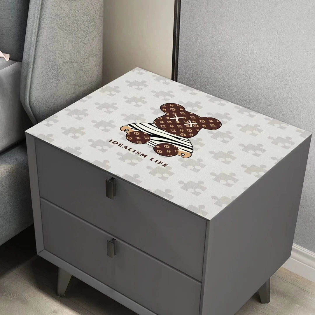 硅藻泥卧室轻奢床头柜垫子吸水防滑免洗桌垫潮牌防尘可定制裁剪垫