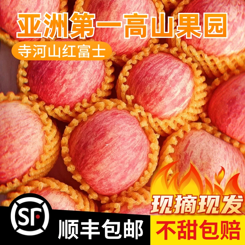 【精品礼盒】灵宝寺河山红富士苹果新鲜脆甜冰糖心水果整箱包邮