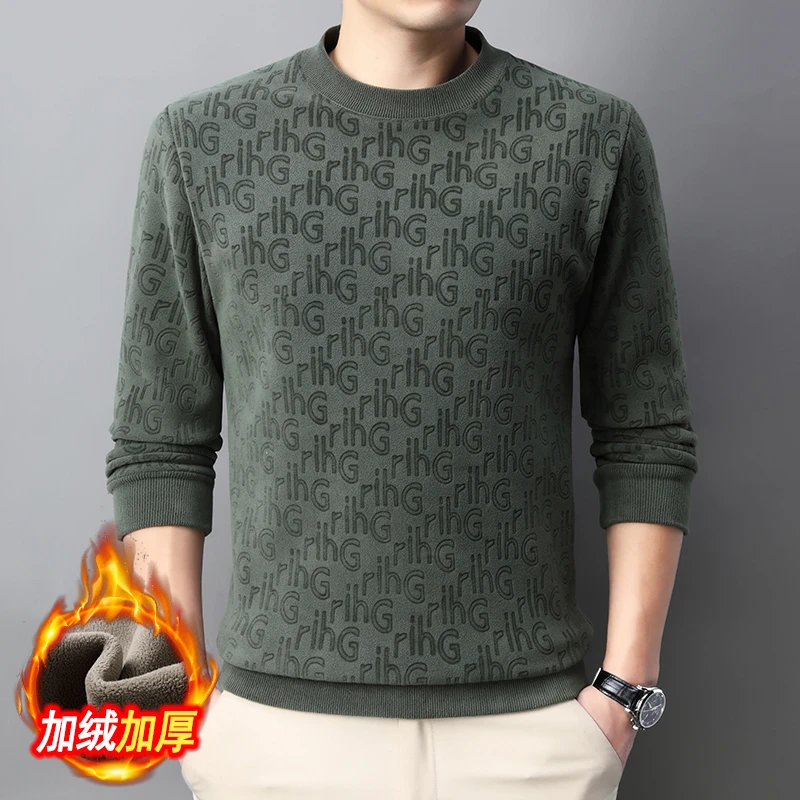 培蒙男士新款加绒爆款男士男装男士秋冬卫衣冬季加厚圆领加绒卫衣