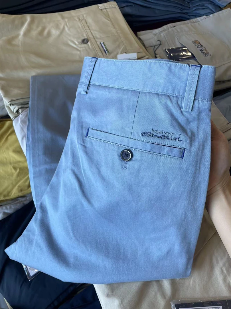 华诺威男士夏季薄款透气休闲直筒裤C353