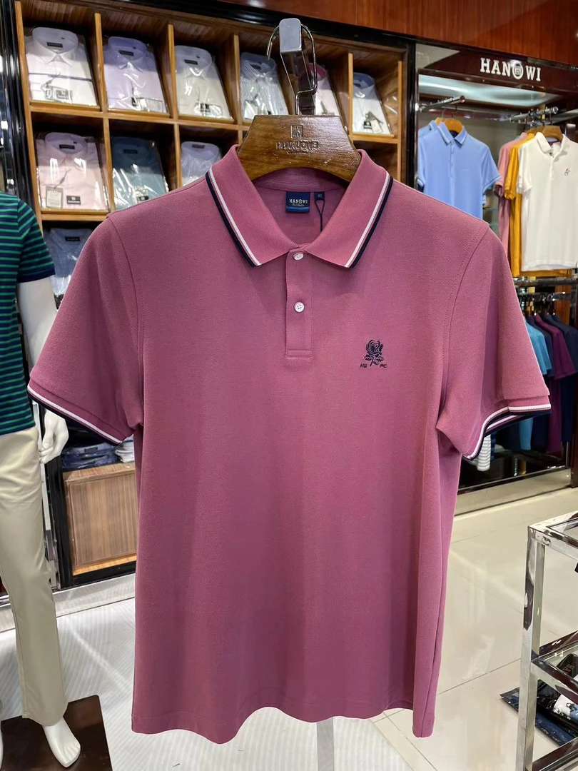 华诺威男士纯棉吸汗透气百搭POLO衫D432/D433/D434