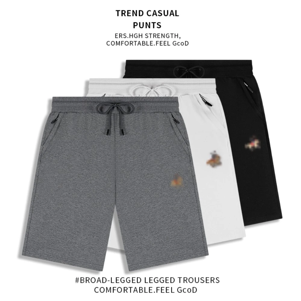 夏季短裤抽绳短裤男士休闲百搭透气运动宽松五分裤短裤