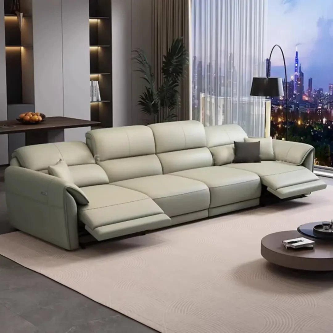 零靠墙电动功能沙发客厅真皮智能舱可调节头层牛皮轻奢意式325