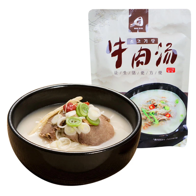 韩联 浓郁食用牛肉汤500g*1袋 朝鲜族地道营养速食牛肉汤