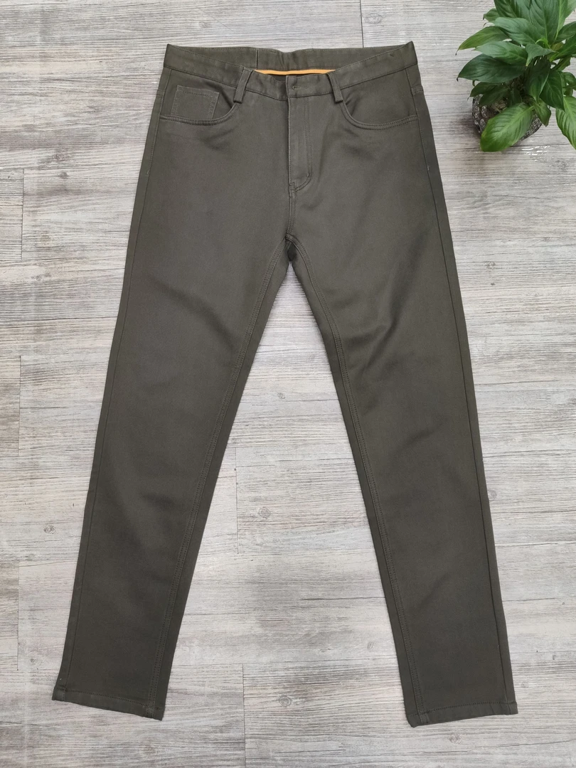 【商务休闲】深墨绿色时尚磨毛款舒适亲肤男士裤子 15807(6801-2)