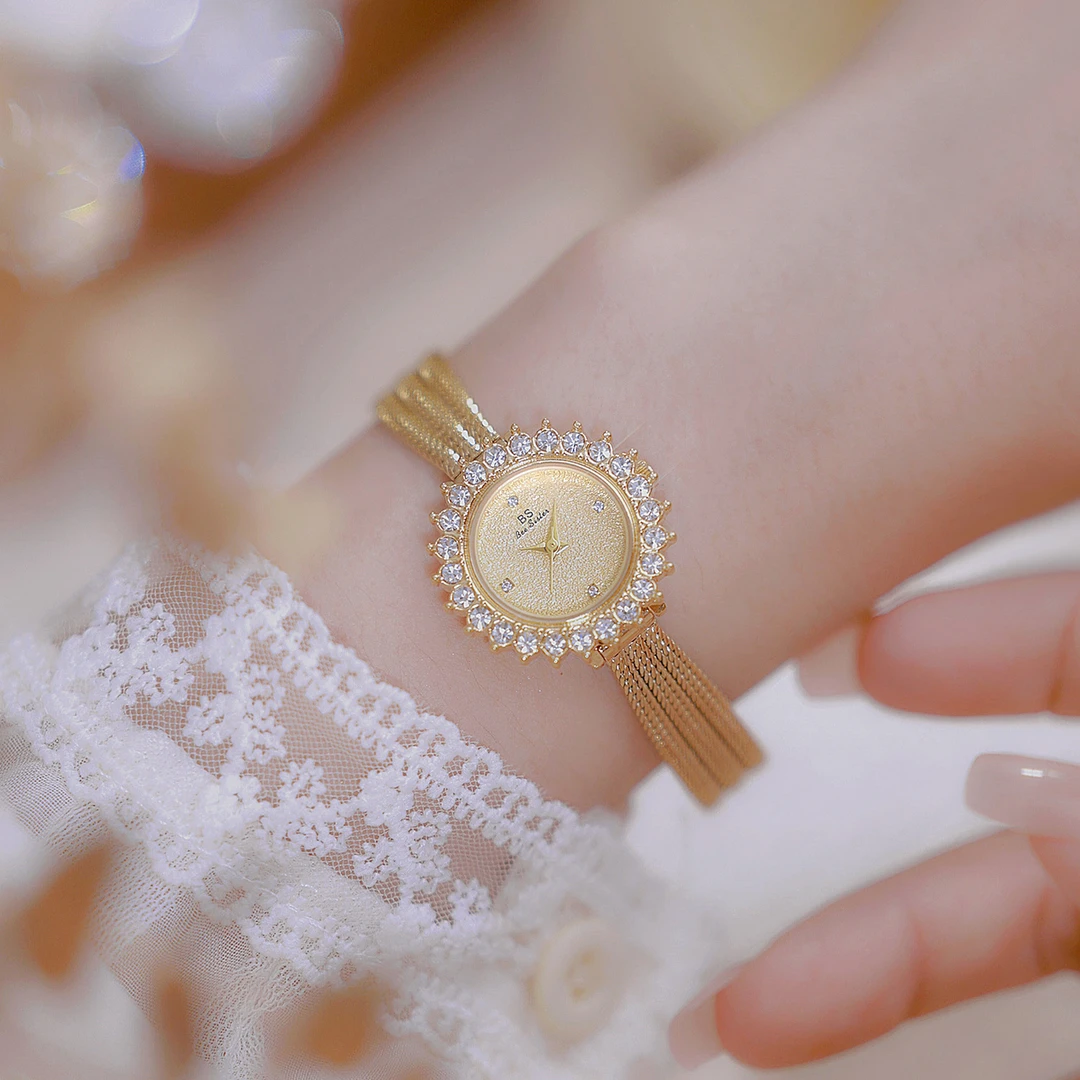 ［小金严选］时尚精致女士中古轻奢珠宝麦穗表气质杜桑花女表FA1833