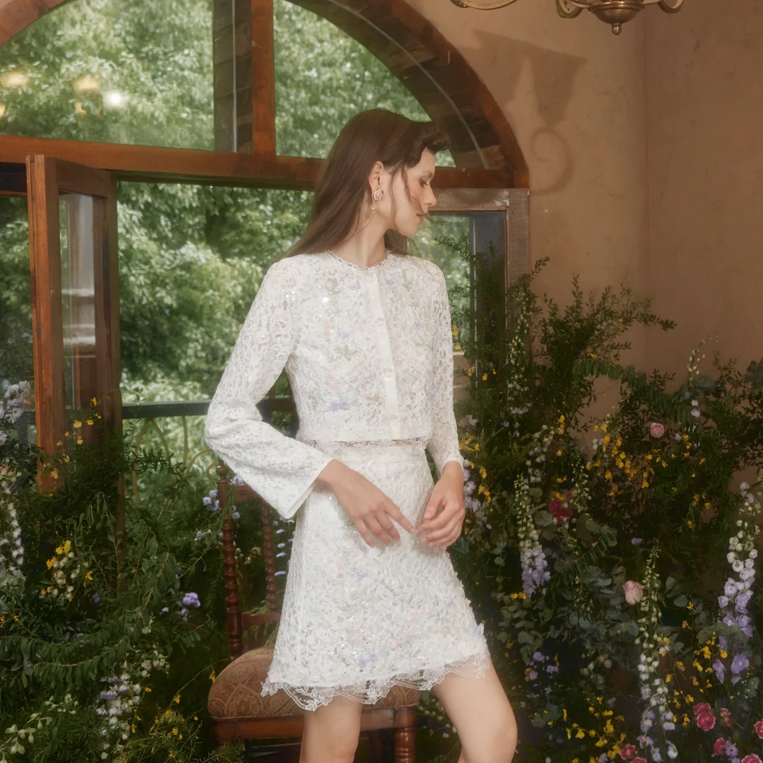 【老板娘夏天】Marie Elie【时光精灵】重工蕾丝套装EAE21W07720