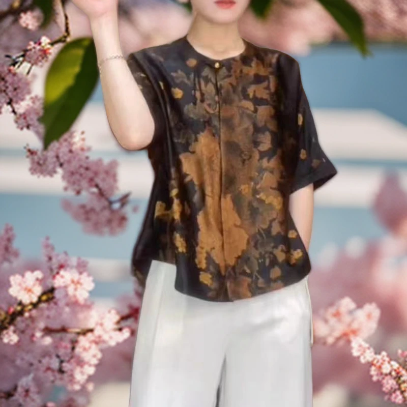 高贵优雅夏季妈妈装小衫