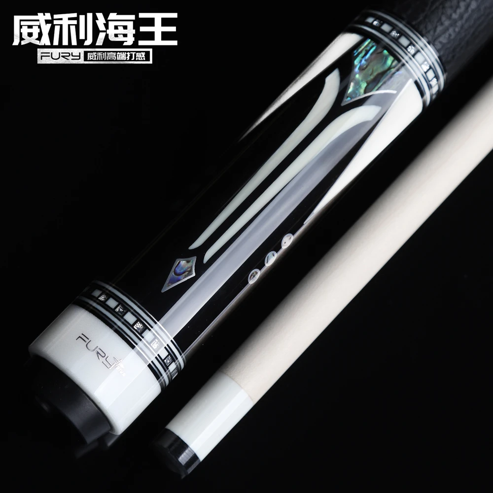 fury威利兵主系列海王台球杆中式黑八九球手工杆美式桌球杆大头杆