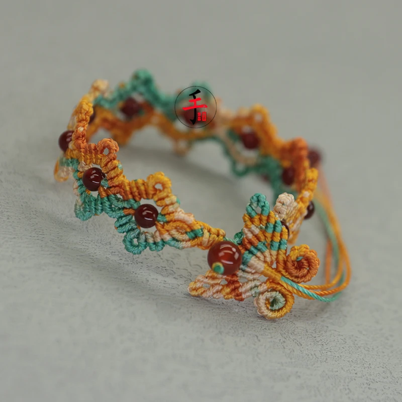 敦煌苍兰诀蝴蝶手绳DIY材料包教程民族风手工编织礼物送闺蜜朋友