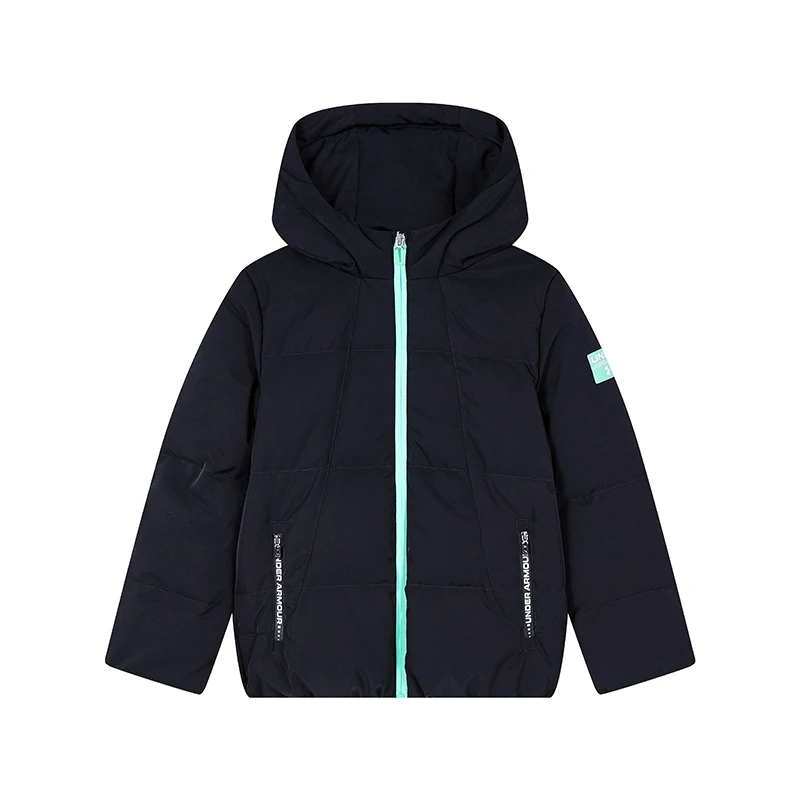 安德玛儿童秋男女中大童运动百搭短款羽绒服224210327