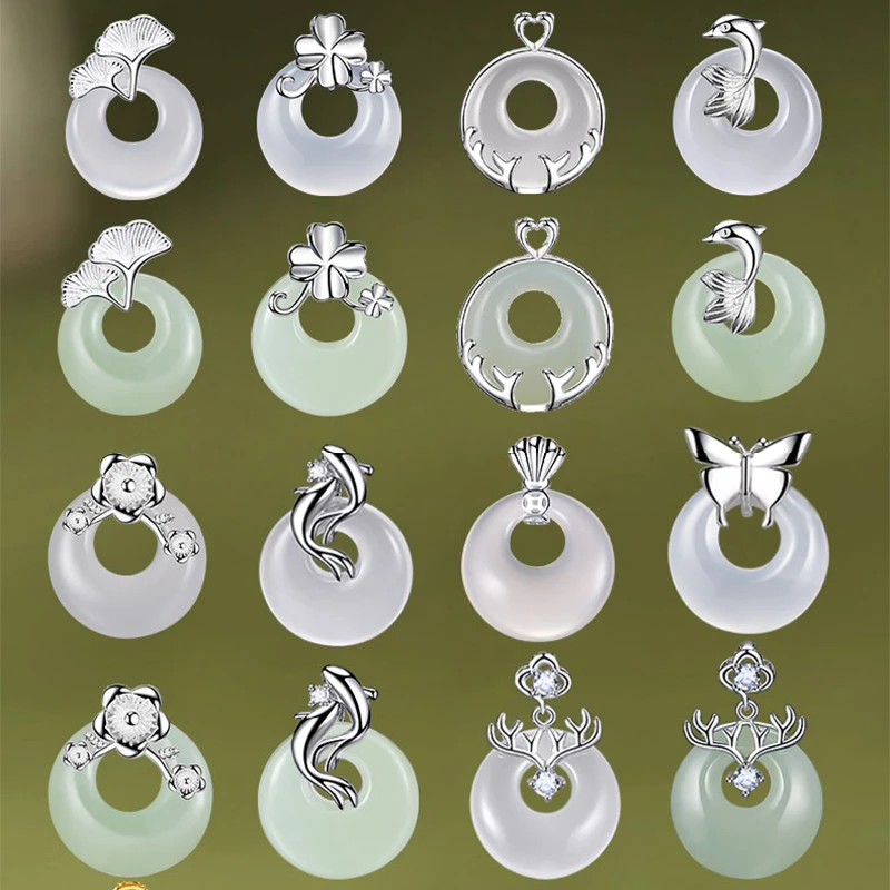 吊坠足银 999平安扣单吊坠不含链百搭爆款女款项链搭配配饰挂饰