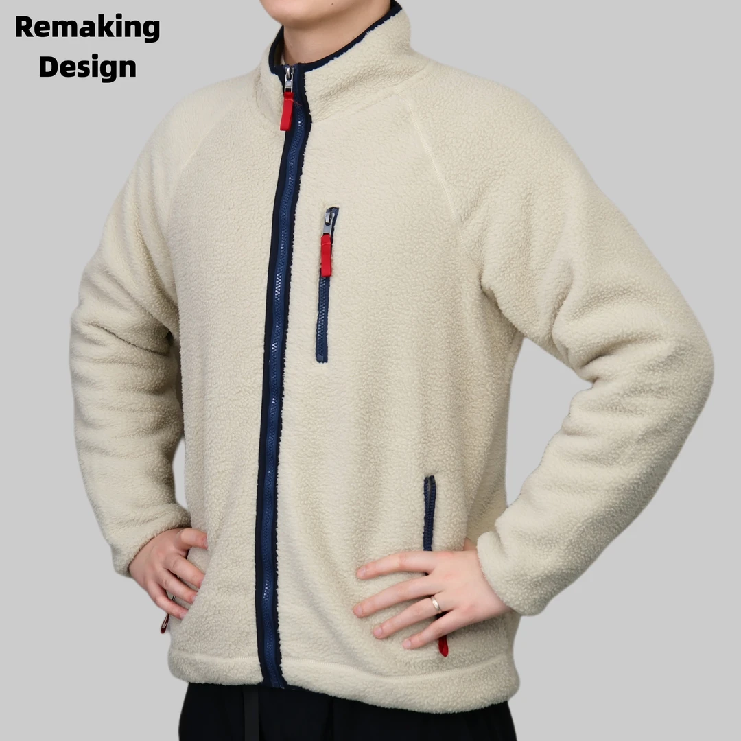 【ReMake】非巴塔 retro pile羊羔绒抓绒拉链厚款保暖男士冬季外套