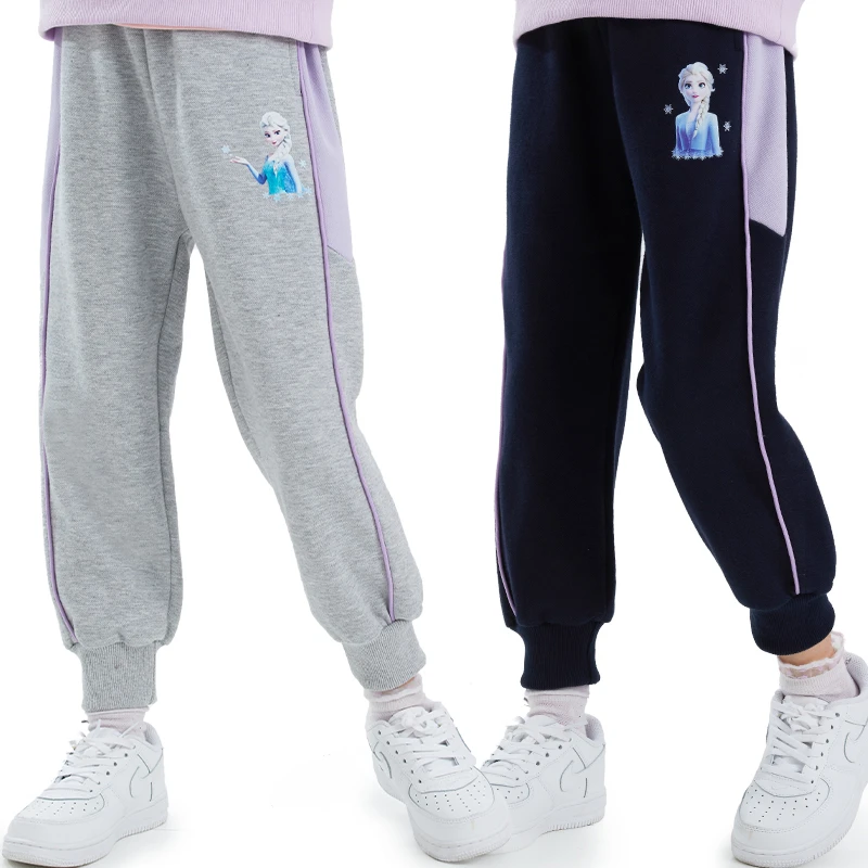 迪士尼女童运动裤儿童春秋裤子宽松休闲长裤中大童卫裤2024秋装潮