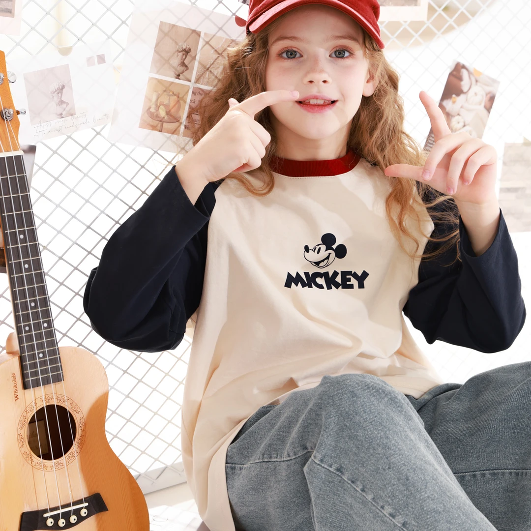 女童长袖T恤女孩秋冬新款打底衫大童纯棉上衣儿童卫衣休闲童装