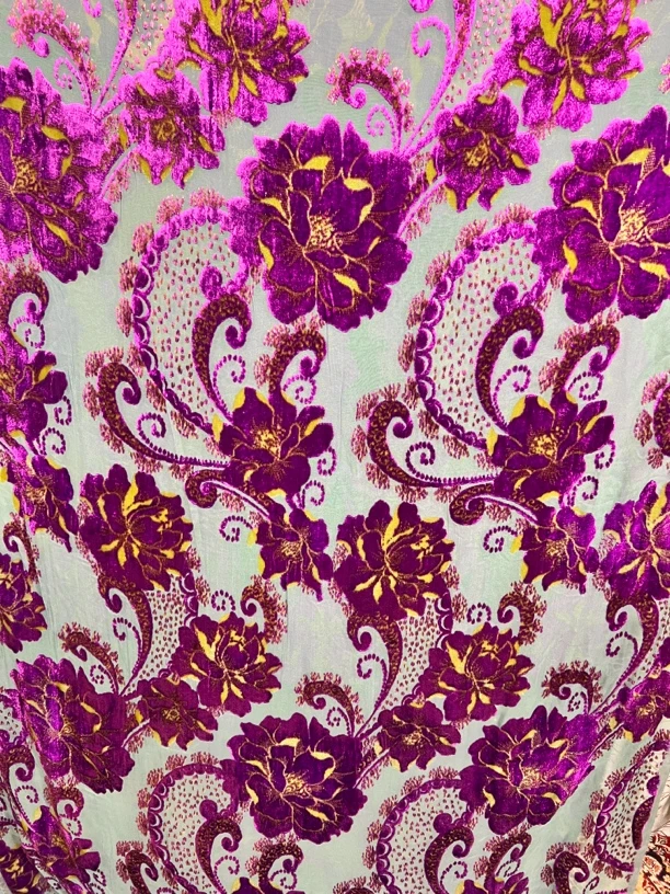 OZTUR/欧孜特OZTUR欧孜特手绘真丝绒民族风布料