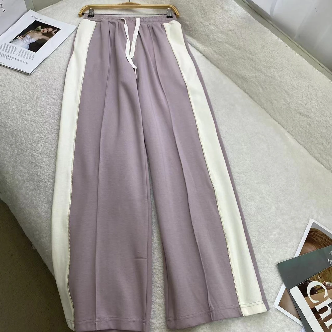 百搭高腰运动显瘦瘦版阔腿裤C7967