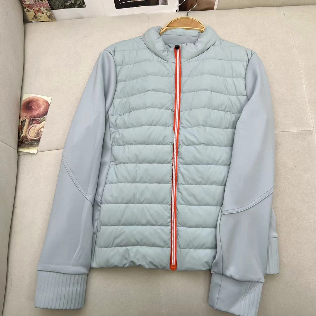 冬季时尚百搭简约显瘦拼接鹅绒服H1099