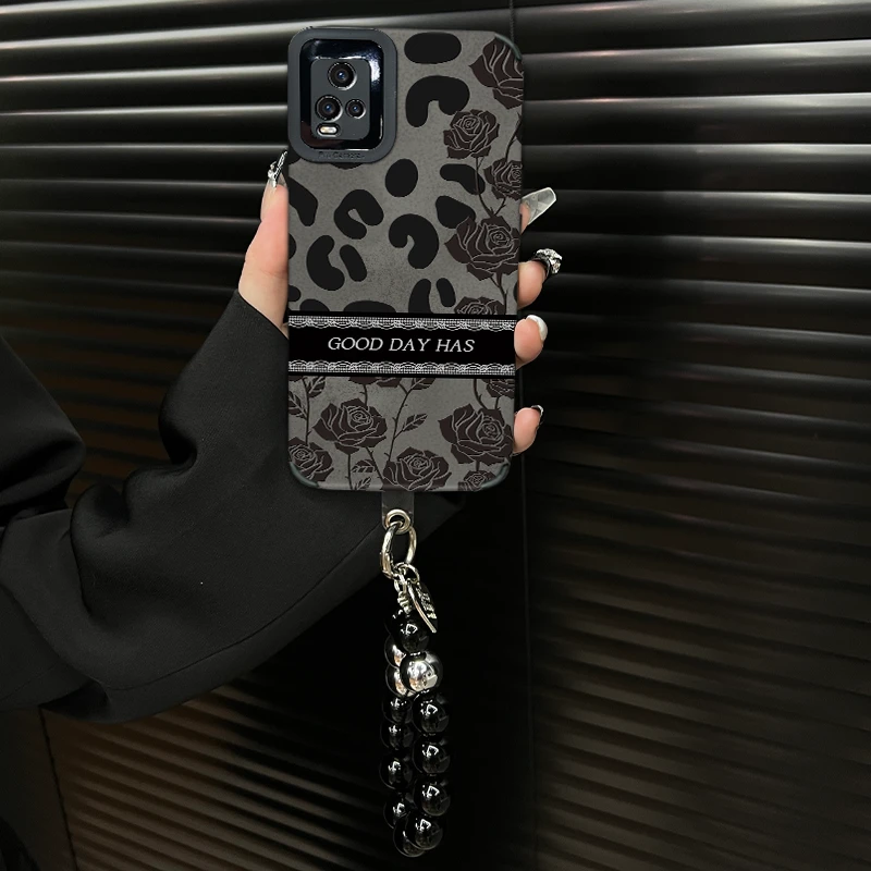 适用【vivos7】皮质软壳ins风玫瑰创意防摔全包个性网红手机壳女款