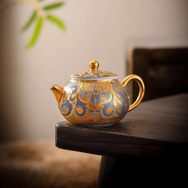 复古小茶壶创意手工礼品茶具泡茶壶手绘宫廷风中式单壶A14139