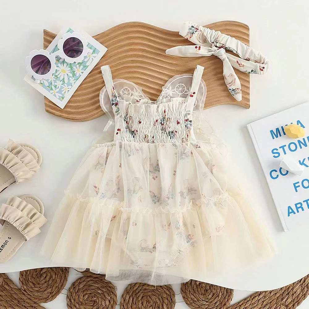 {乐盈}儿童碎花女童公主婴儿洋气宝宝女宝幼儿薄款女孩夏款无袖