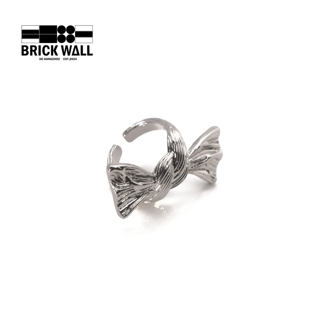 铜合金戒指 BRICK WALL 蝴蝶结扭纹糖果纸指环手环时尚小众个性