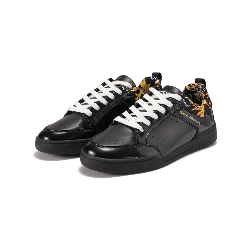 Versace范思哲VJC男士厚底运动鞋巴洛克印花小白鞋74YA3SD6 ZP219