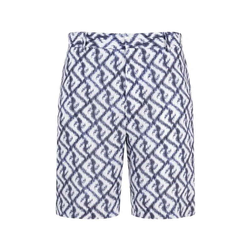 Fendi芬迪 男士亚麻户外百慕大短裤运动休闲裤短裤 FB0821 AN0K