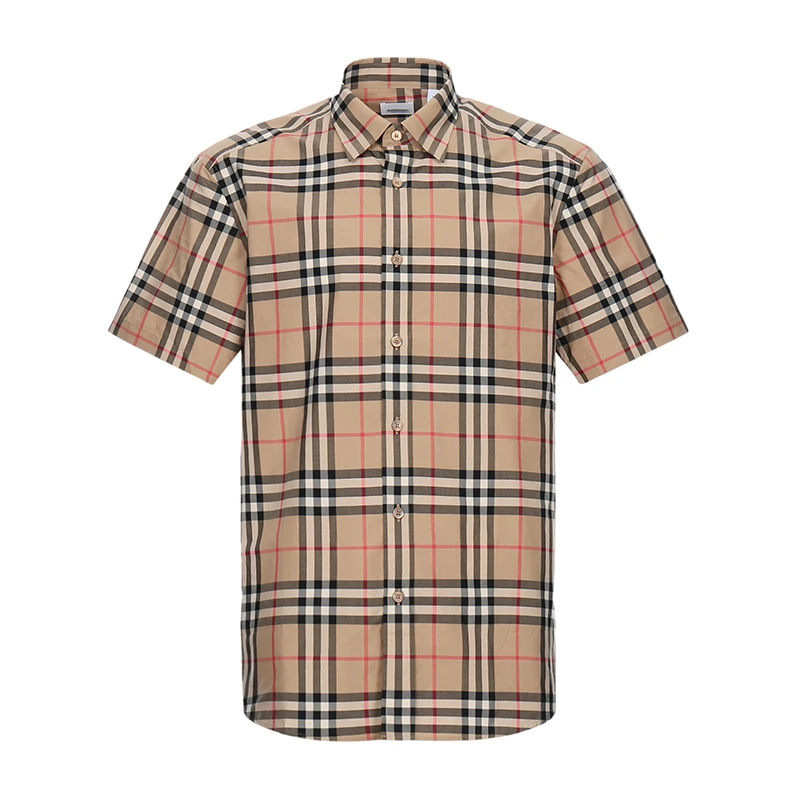 全新未使用 BURBERRY/博柏利 男士短袖衬衫 80208691