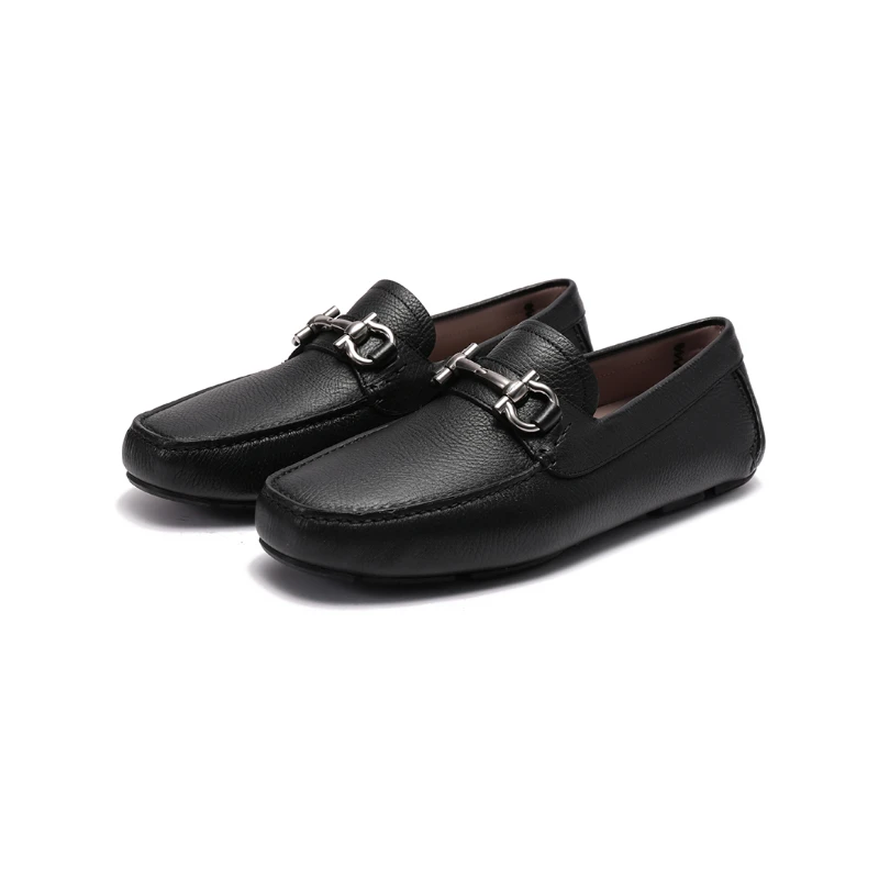 Ferragamo菲拉格慕 男士Gancini扣饰乐福鞋单鞋 0755610