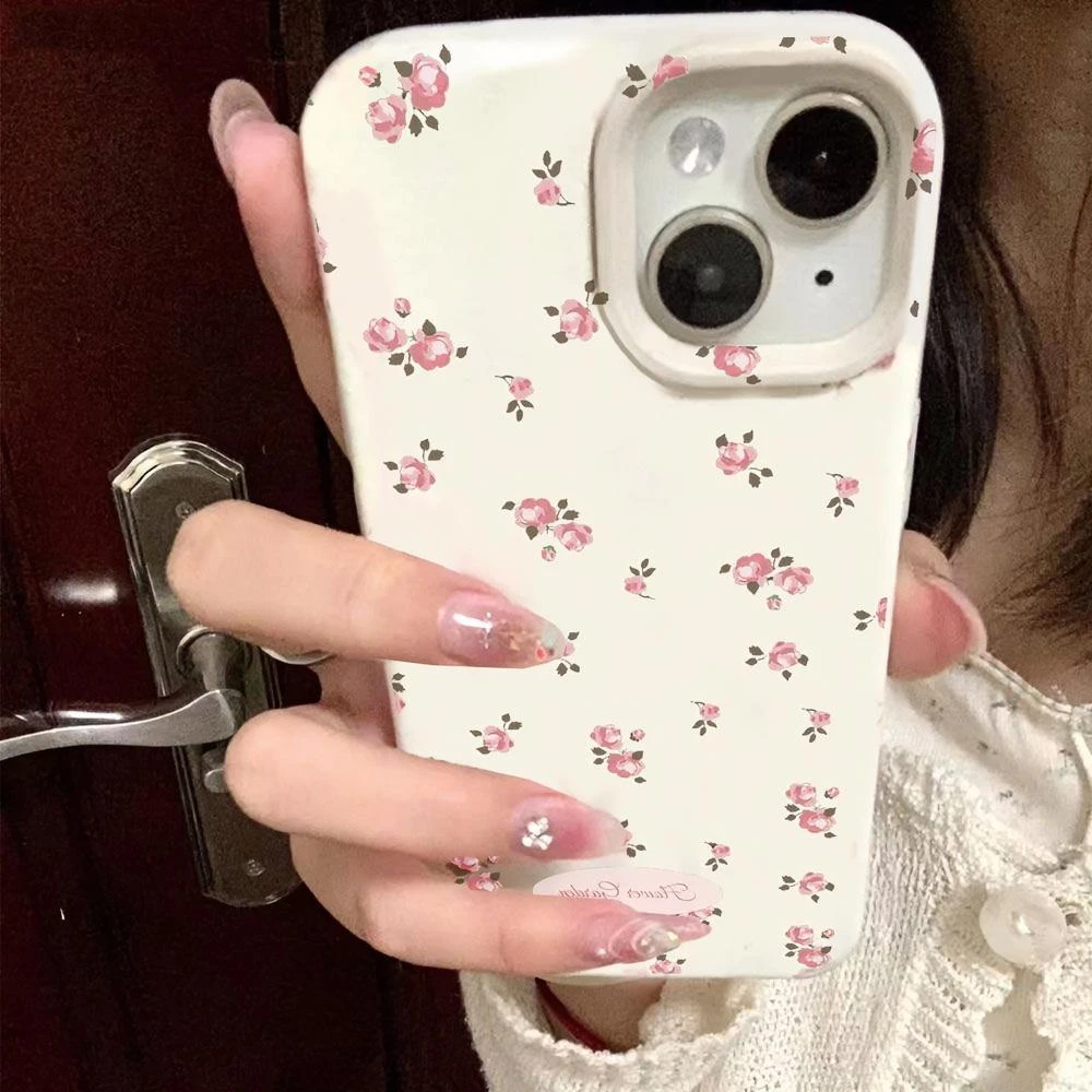 粉紫翠花适用iPhone13苹果15promax手机壳14网红12创意11女款7/8p