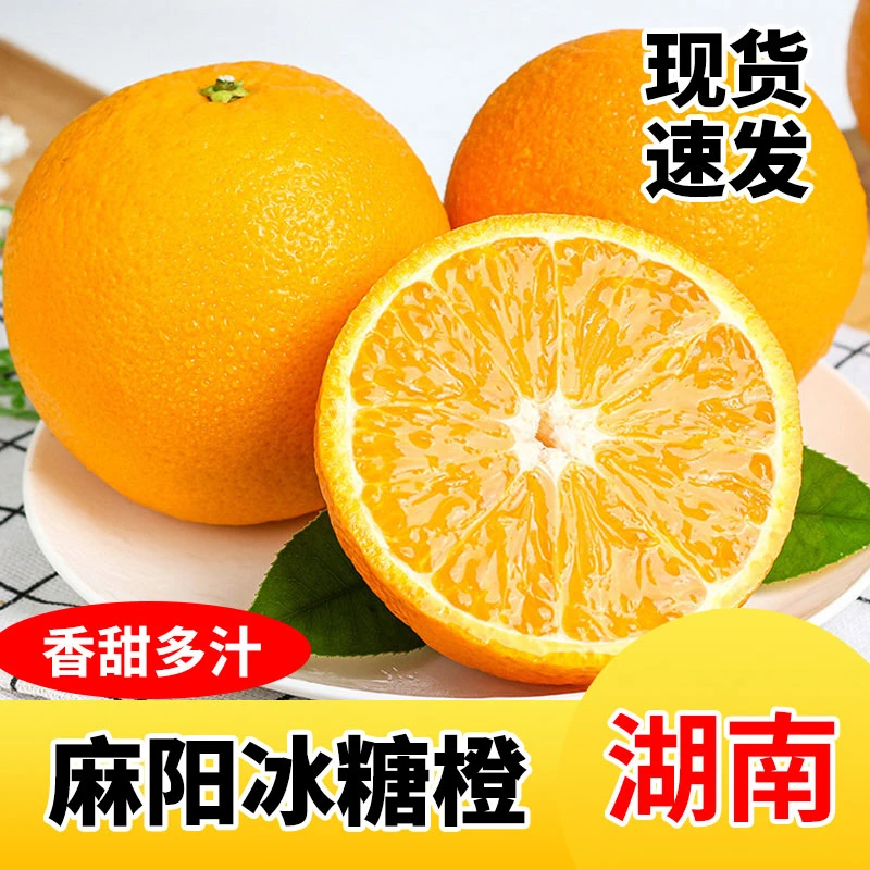 麻阳冰糖橙5斤装（单果规格60-65mm）当季新鲜水果手剥橙甜橙冰糖橙