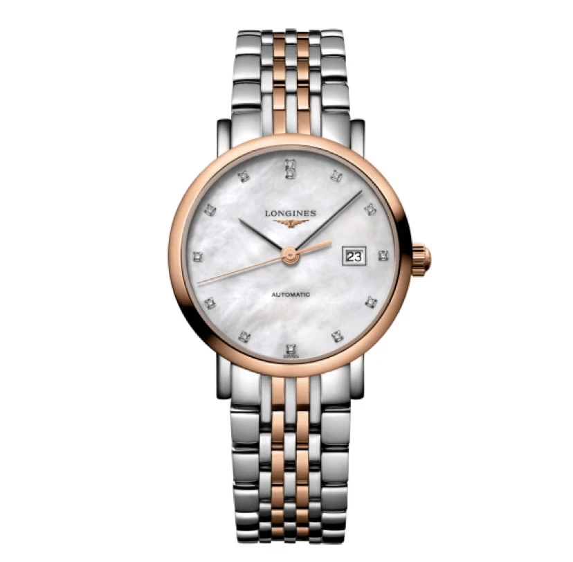 99新 Longines/浪琴 博雅310/29mm/贝母钻刻机械女表