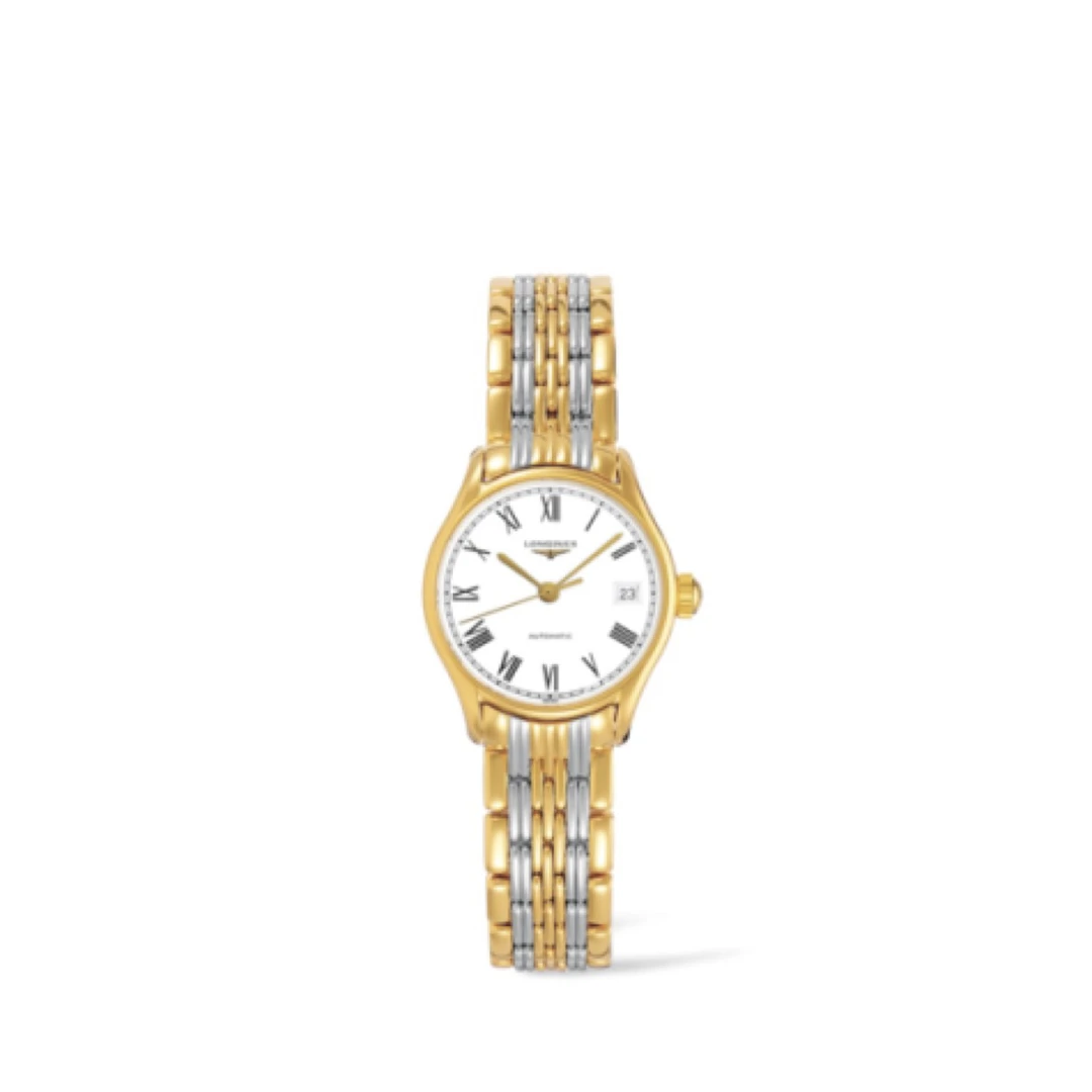 99新 Longines/浪琴 律雅360/25mm/白盘罗马机械女士表