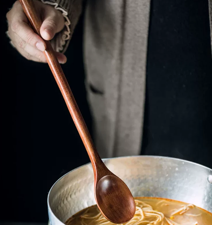 荷木33厘米加长勺子木头勺炒菜熬粥勺子