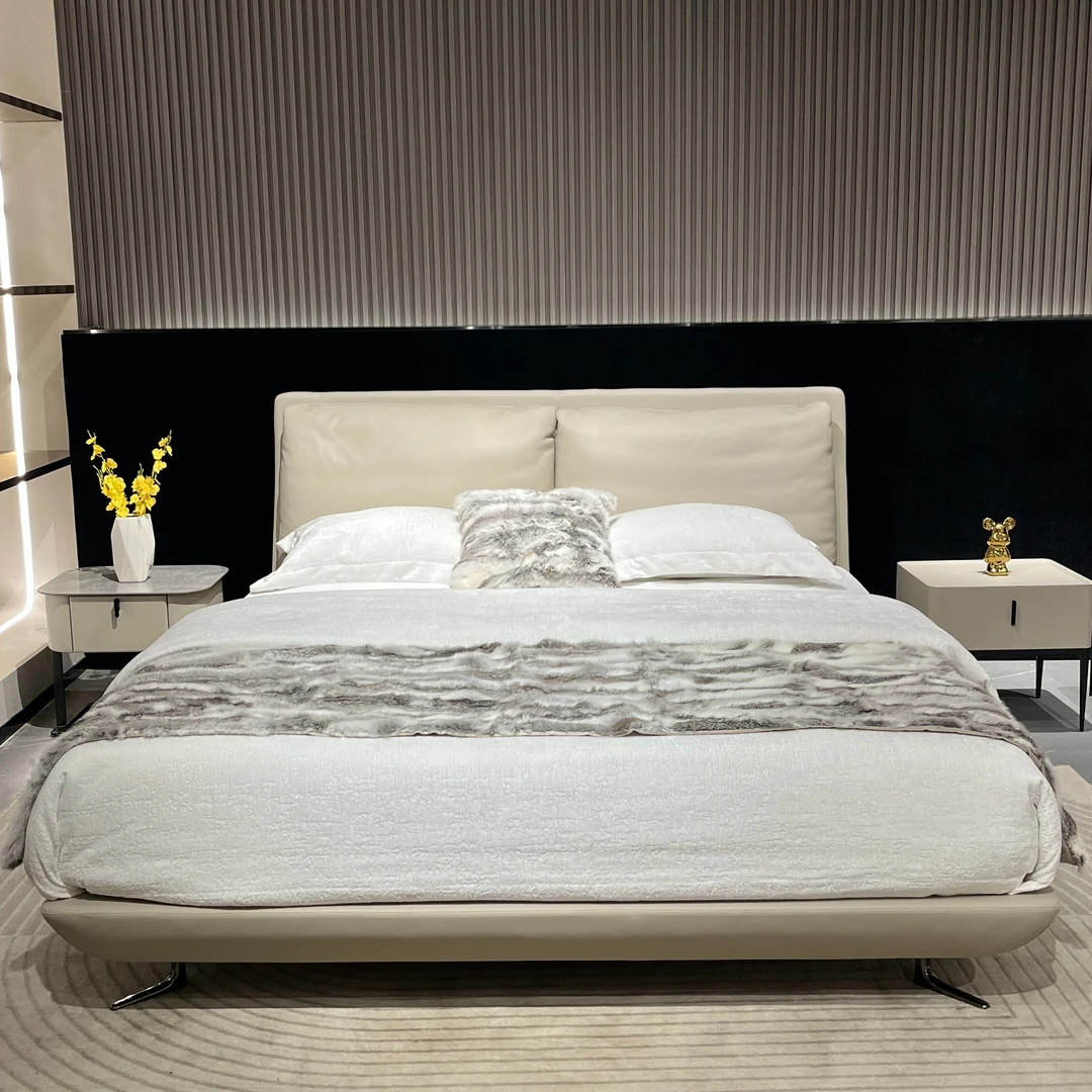 【妈妈的怀抱大床】意式极简2023简约大气主卧室大床家用舒适婚床