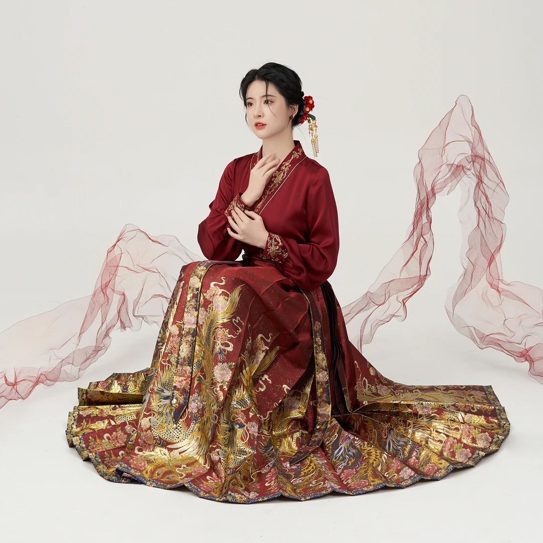 织造司原创中式明制订婚敬酒新年战袍汉服新娘[锦凤]TTT