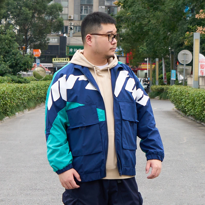 清仓特价。只有160斤内尺码。薄款男士外套印花夹克工装宽松M559