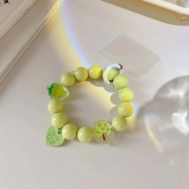 新款高颜值百搭diy串珠手链通用手机壳挂绳耳机壳ccd防丢链条挂件