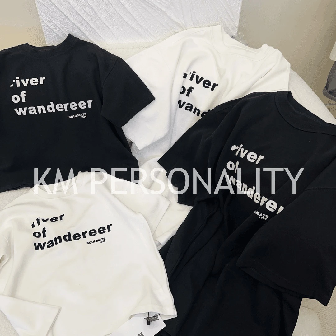 2024 夏季新款男女童极简高级亲子款短袖T恤 0022