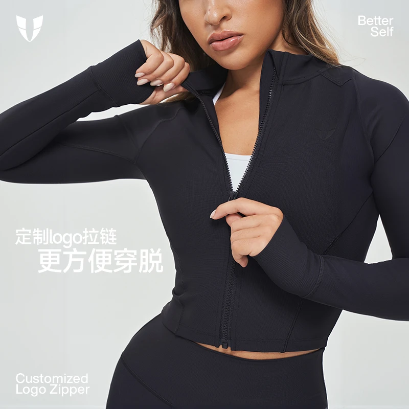 【特价秒杀】马甲线运动紧身瑜伽健身训练长袖小外套时尚F2341W958